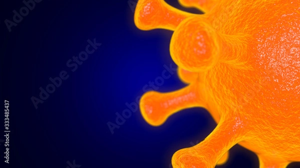 Obraz Coronavirus Covid-19 virus close up 3d rendering