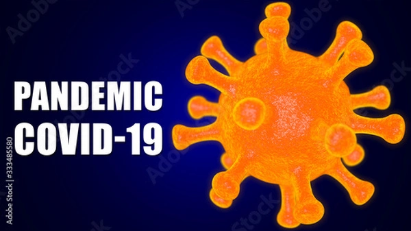 Obraz Coronavirus Covid-19 virus close up 3d rendering