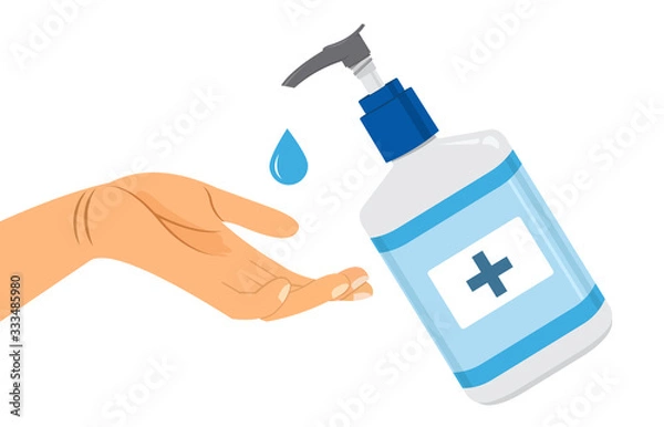Obraz Hand wash using sanitizer