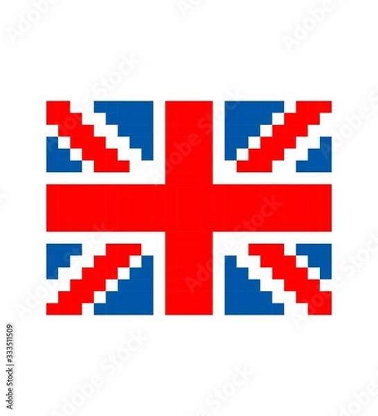 Obraz United Kingdom Pixel art flag 