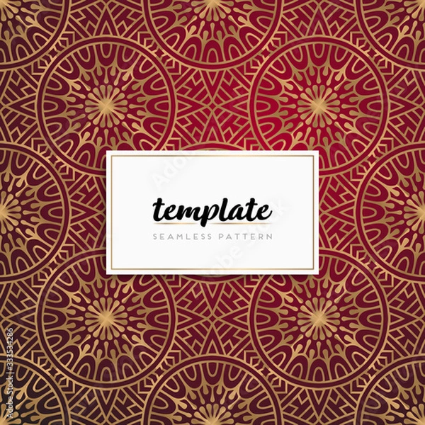 Fototapeta Background mandala seamless pattern vector