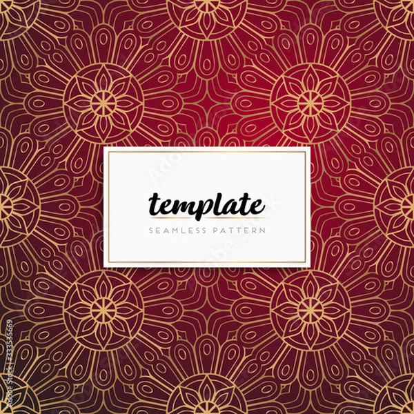 Fototapeta Background mandala seamless pattern vector