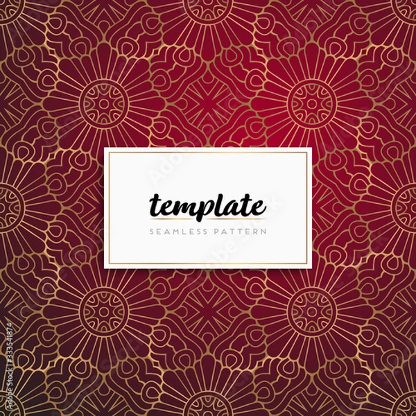 Fototapeta Background mandala seamless pattern vector
