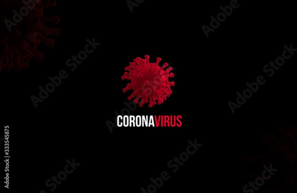 Obraz Coronavirus dark background