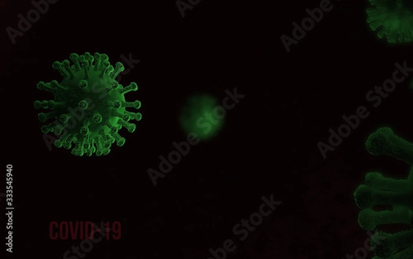Obraz Coronavirus dark background