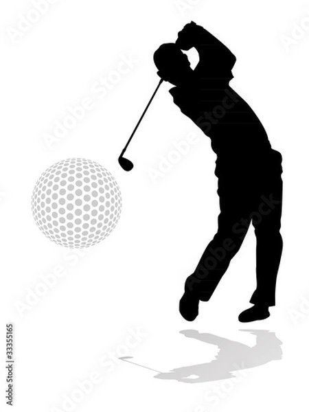 Fototapeta golf player illustration
