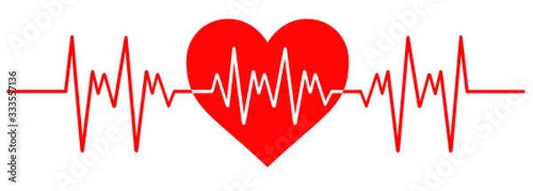 Obraz Heart Beat Line Illustration