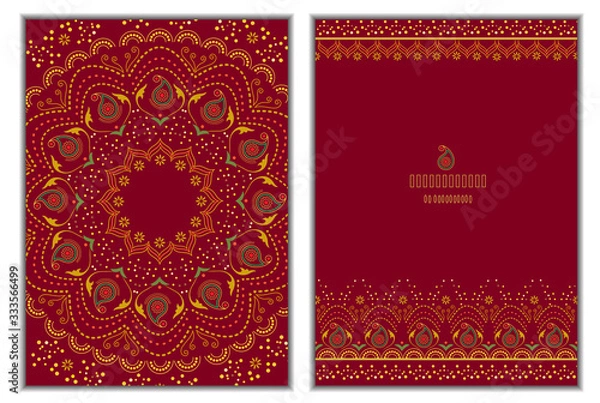 Obraz Mandala background-Burgandy