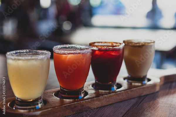 Obraz flight of margaritas at a bar