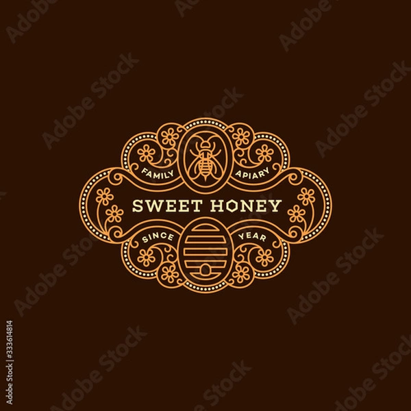 Obraz Honey label