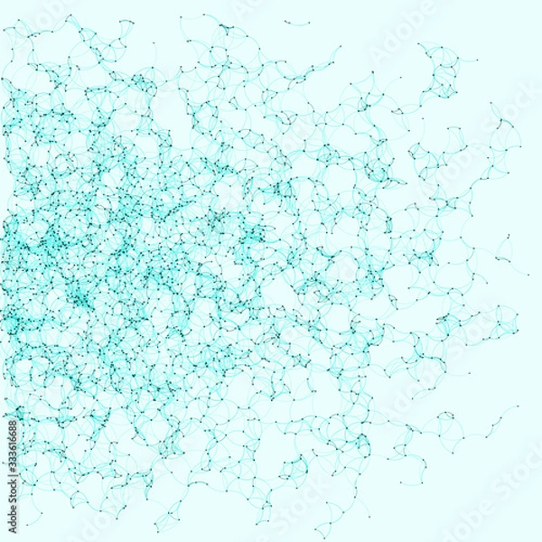 Obraz Network Mesh Procedural Art background illustration