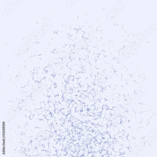Fototapeta Network Mesh Procedural Art background illustration