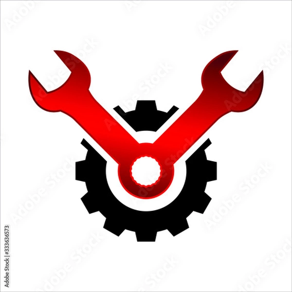 Obraz Wrench key icons set. Simple set of wrench key vector icons for web design on white background