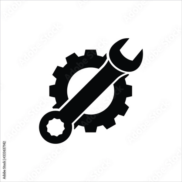 Obraz Wrench key icons set. Simple set of wrench key vector icons for web design on white background