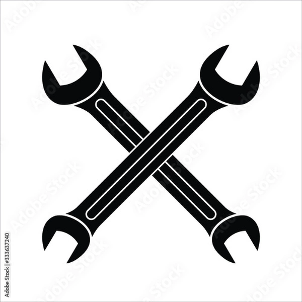 Obraz Wrench key icons set. Simple set of wrench key vector icons for web design on white background