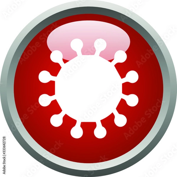 Fototapeta Coronavirus Button Icon Template Vector