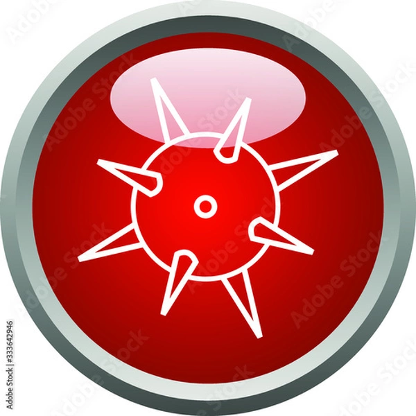 Fototapeta Coronavirus Button Icon Template Vector