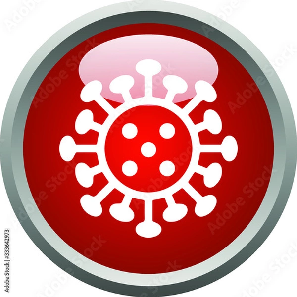 Fototapeta Coronavirus Button Icon Template Vector