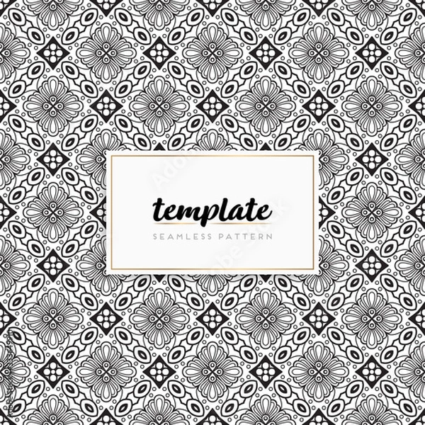 Fototapeta Background mandala seamless pattern vector