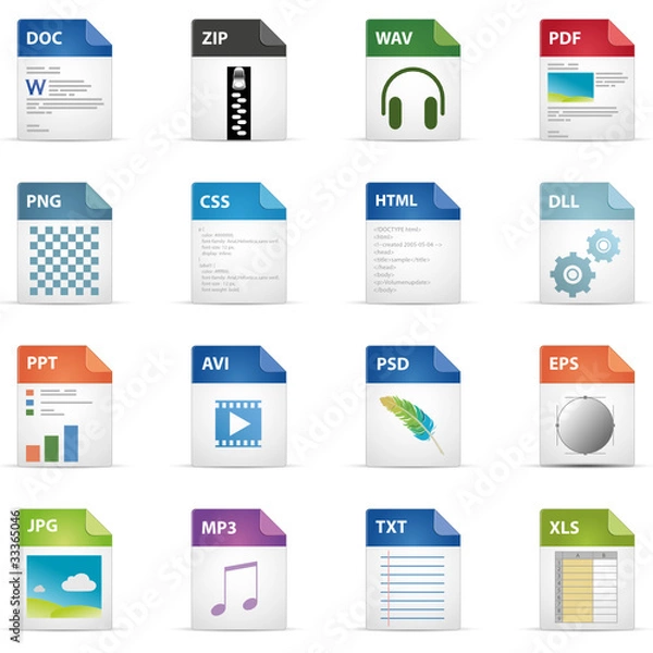 Obraz Filetyp Icons - DESIGN No. 1 -
