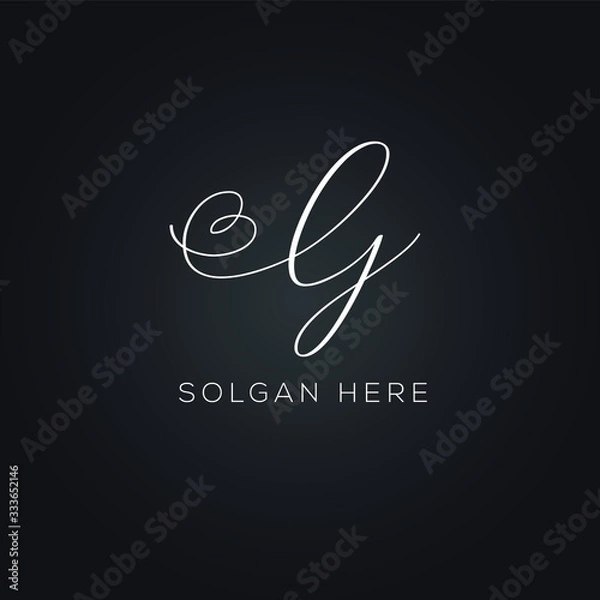 Fototapeta letter G handwriting logo vector