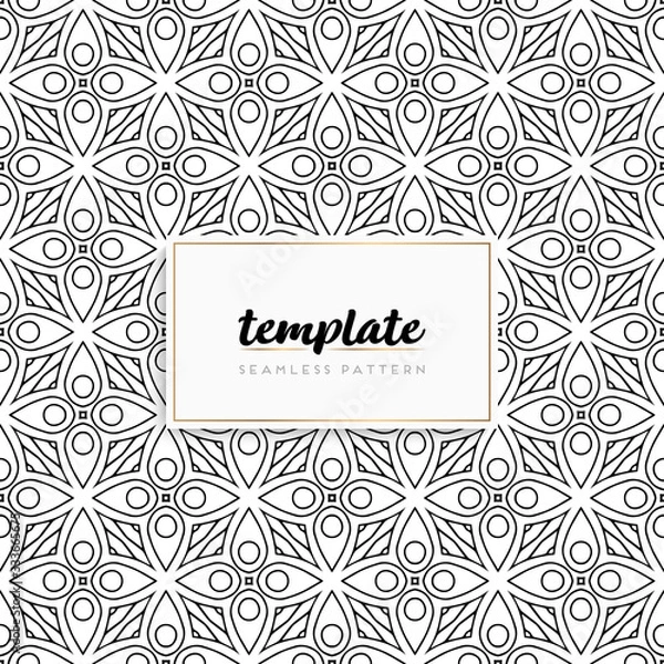 Fototapeta Background mandala seamless pattern vector