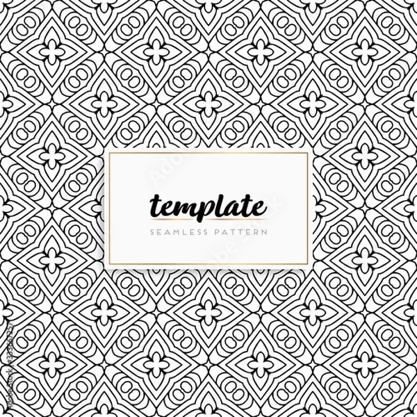 Fototapeta Background mandala seamless pattern vector