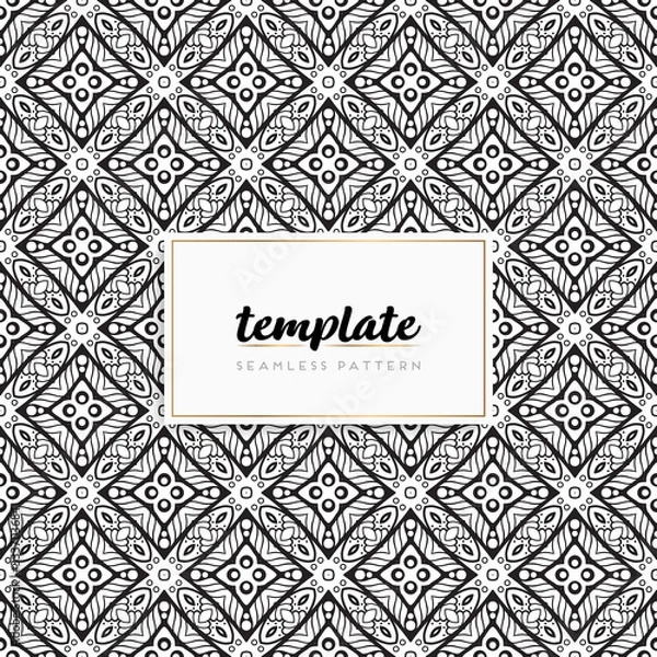 Fototapeta Background mandala seamless pattern vector