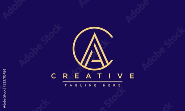 Fototapeta Modern letters AC, A&C Logo Design Template Vector.