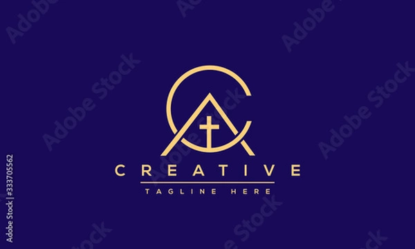 Obraz Modern letters AC, A&C Logo Design Template Vector.