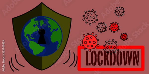 Obraz Lockdown to stop COVID-19 Coronavirus outbreak