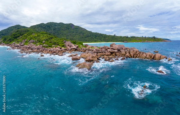 Obraz Seychellen Anse Coco aus der Drohnenperspektive