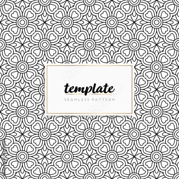 Fototapeta Background mandala seamless pattern vector