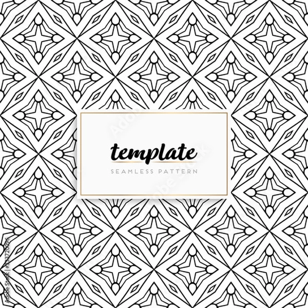 Fototapeta Background mandala seamless pattern vector