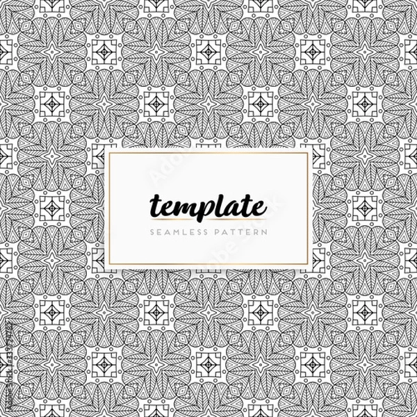Fototapeta Background mandala seamless pattern vector