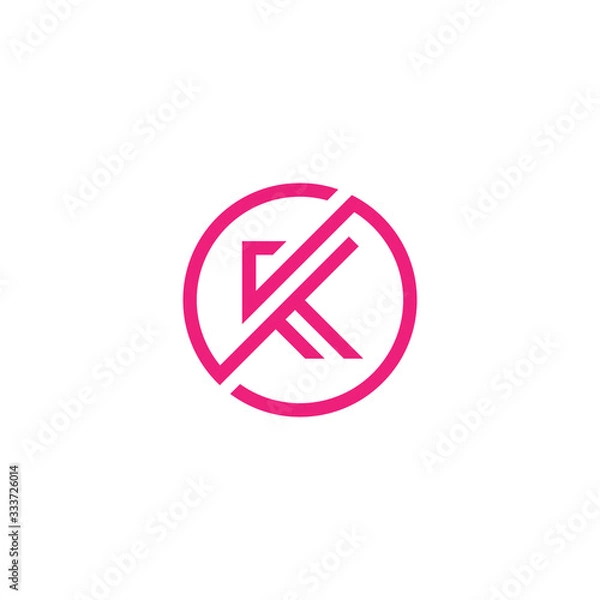 Fototapeta Letter K logo icon design template. Trendy Minimal Monogram emblem design concept. Graphic Alphabet Symbol for Corporate Business Identity. Creative Vector element