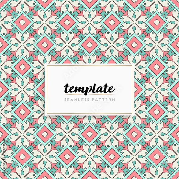 Fototapeta Background mandala seamless pattern vector