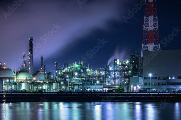 Obraz 四日市コンビナート 工場夜景