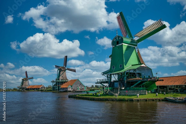 Fototapeta Windmills in Zaanse Schans.