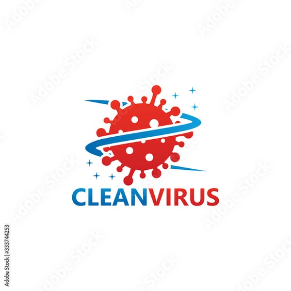 Obraz Clean Virus Logo Template Design