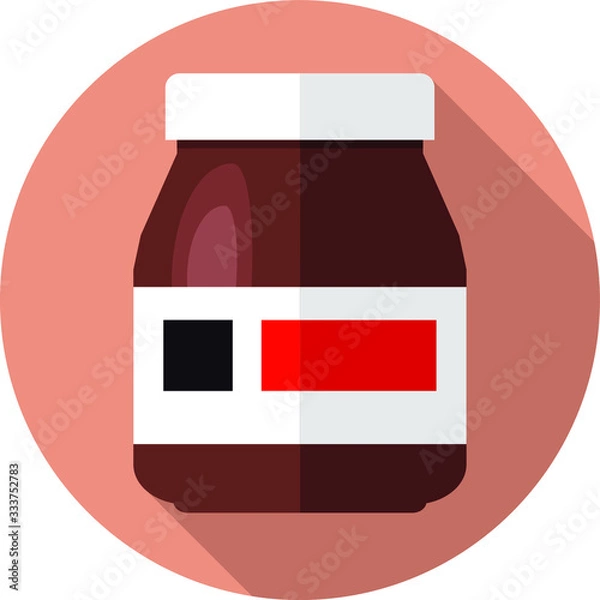 Obraz flat design jar nutella cocoa