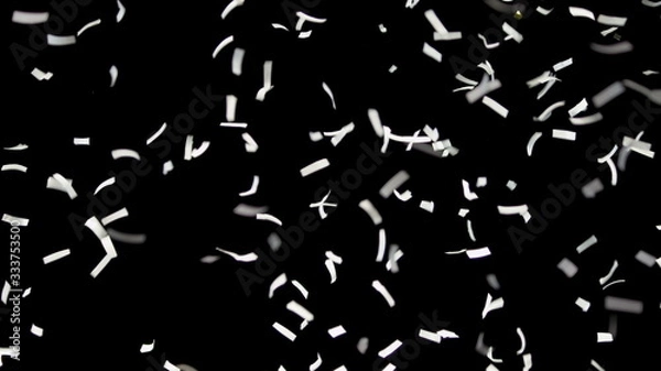 Obraz Realistic White Confetti overlay for your projects! 