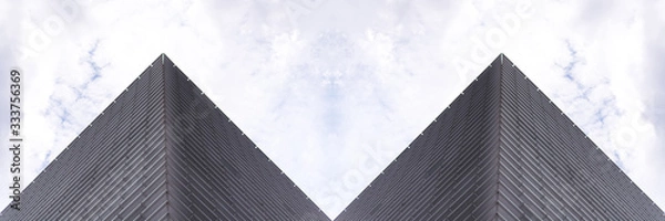 Fototapeta low angle view of skyscrapers in Taipei, Taiwan