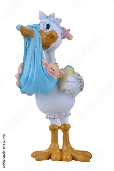 Obraz Stork with the child