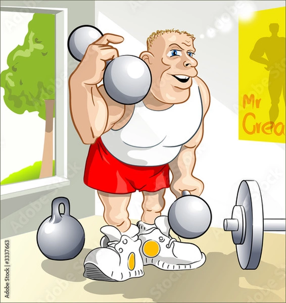 Obraz young body-builder