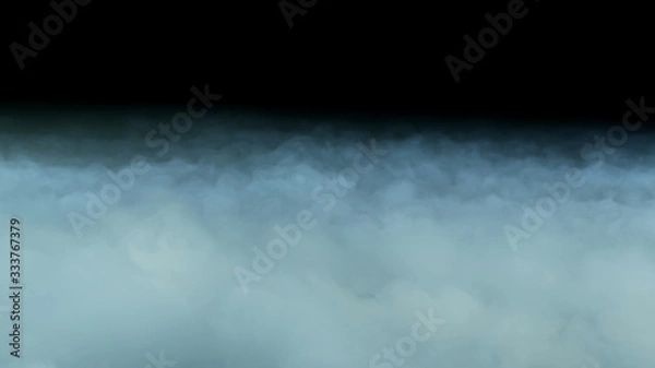 Obraz Photo of Realistic Clouds on black dark Background.