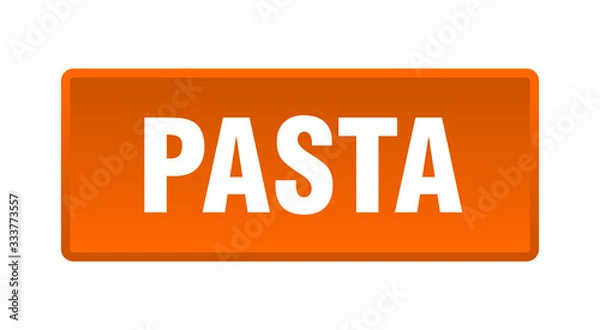 Obraz pasta button. pasta square orange push button
