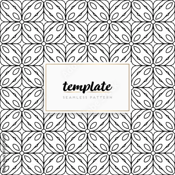 Fototapeta Background mandala seamless pattern vector