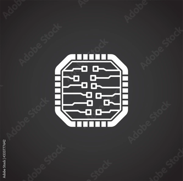 Fototapeta Curcuit related icon on background for graphic and web design. Creative illustration concept symbol for web or mobile app