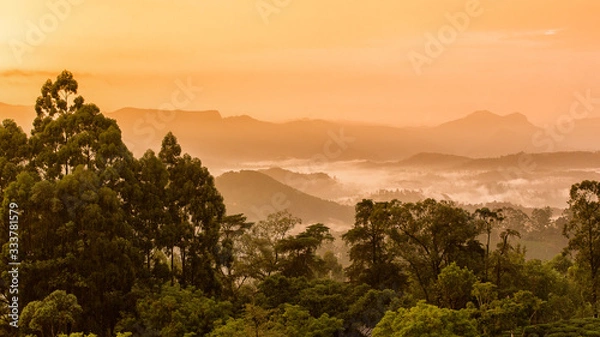 Obraz sunset in the mountains